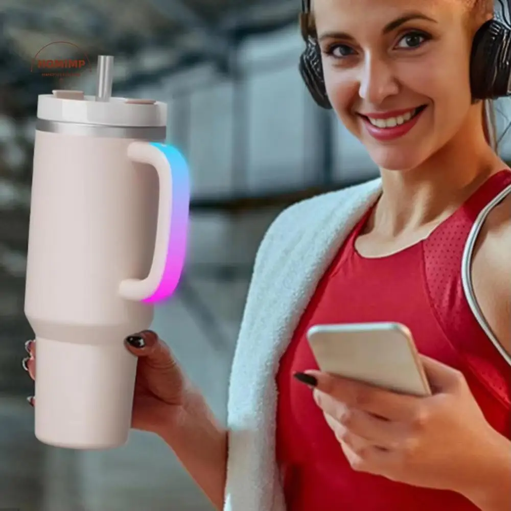 

Colorful Light Luminous Water Cup Handle Waterproof ABS LED Light-Up Bottle Handle Reusable Thermal Cup Replacement Handles Gift