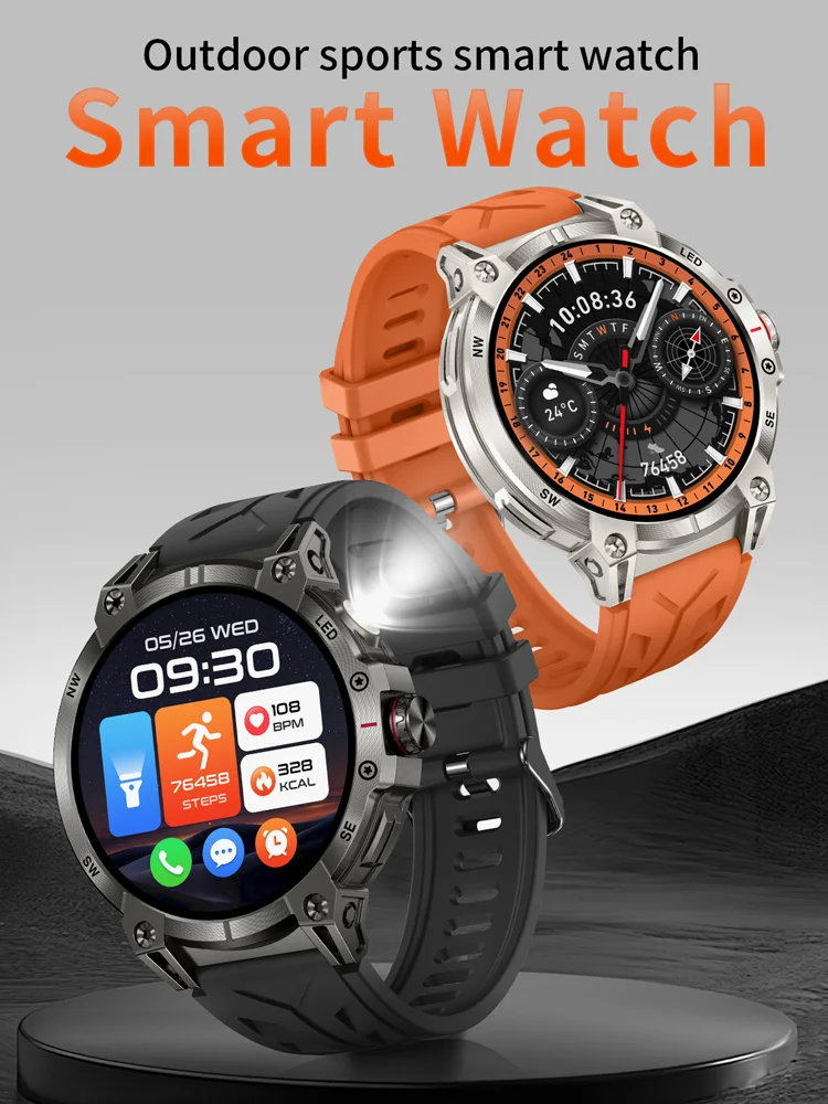 Nuevo reloj inteligente HD de 1,8 pulgadas con llamada Bluetooth para hombres, relojes deportivos para deportes al aire libre, relojes de seguimiento de actividad física IP68, reloj inteligente resistente al agua para Android IOS
