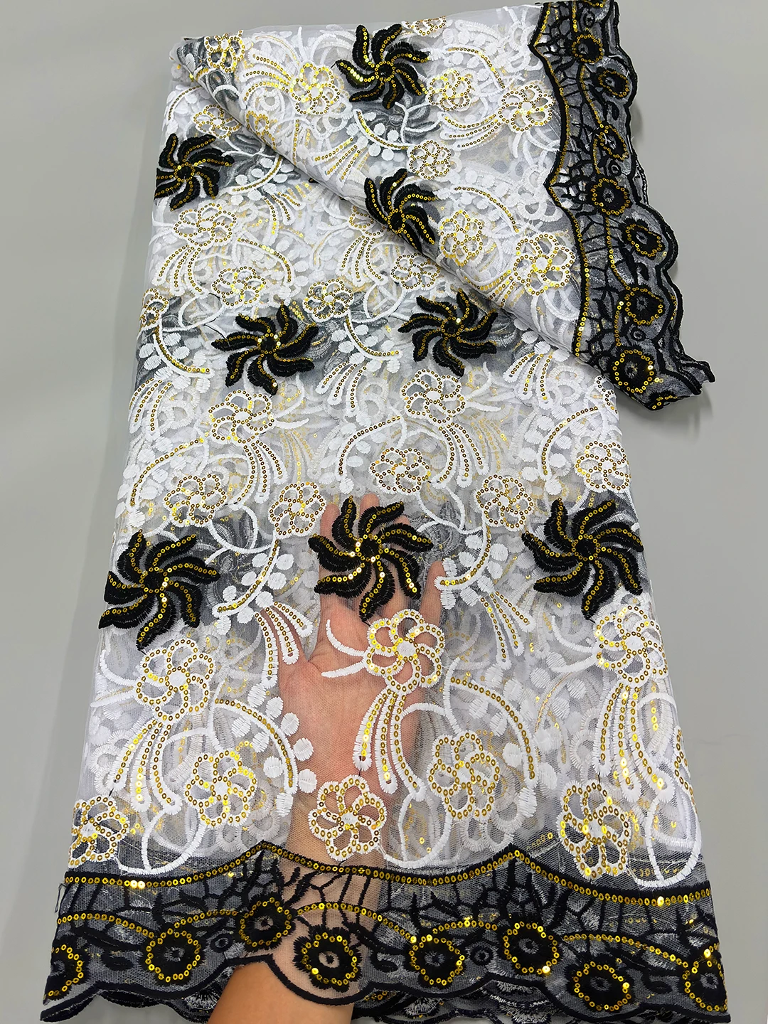 

Африканская сетчатая кружевная ткань с блестками, 2021, высокое качество, молочный шелк, французский тюль, кружевная ткань для нигерийского свадебного платья