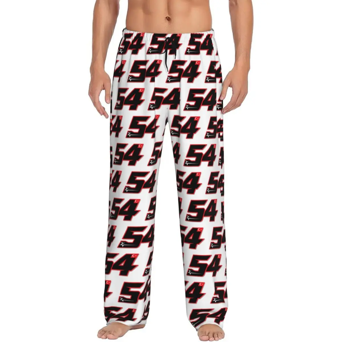 

Custom Toprak Razgatlioglu 54 Pajama Pants Men Sleepwear Sleep Lounge Bottoms with Pockets