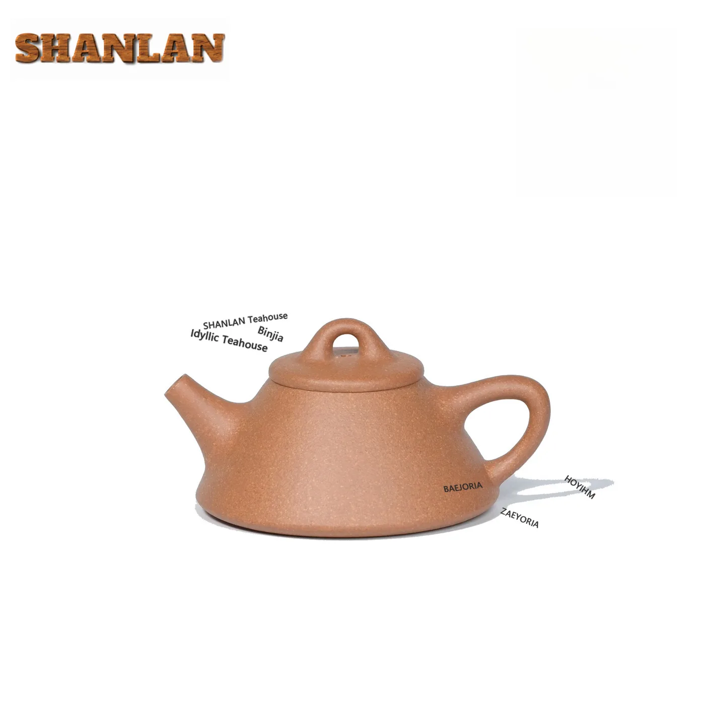 HOYIHM 100ml Authentic Yixing Purple Clay Teapots Handmade Little Stone Scoop  Pot Raw Ore Section Mud Kettle Zisha Tea Set Gift