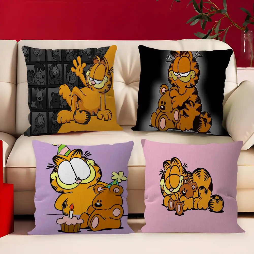 Anime G-Garfield Cute Cat Pillow Cushion Cover Pillowcase Living Room Sofa Home Decor Customized view 2