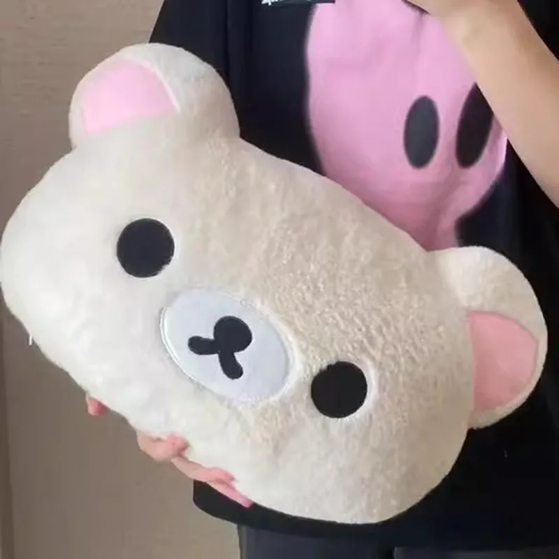 

Милая плюшевая подушка-грелка Рилаккума: Мультяшный медведь, мягкая игрушка-подушка, подарок на день рождения