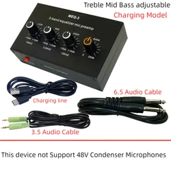 GHXAMP 3-brand Equalizer MIC Preamp Live Sound Card Outdoor Speaker Dynamic Microphone speaker Amplifier Treble Medium Bass