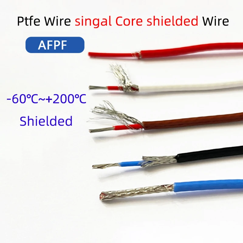 

Ptfe Wire Tinned Copper Shielded Electric Cable 200℃ Singal Cable 0.5mm2 0.75mm2 1mm2 1.5mm2 2.5mm2 20/18/17/15/13/11AWG AFPF