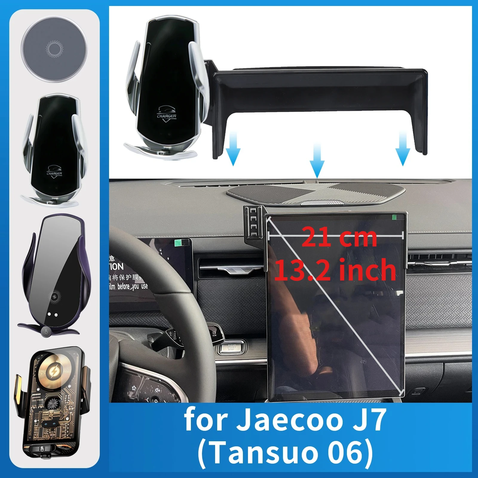 

GPS-кронштейн для зарядки Jaecoo J7 Jaecoo 7 2024 2025 2026, навигационная подставка, автоаксессуары, автомобильный держатель для мобильного телефона