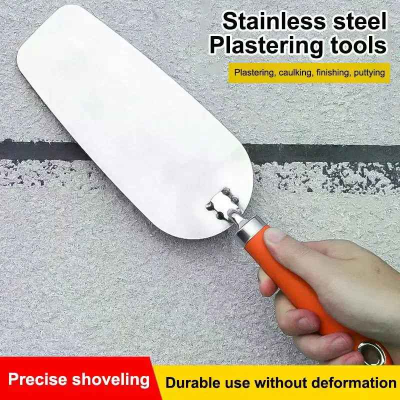 Stainless Steel Bricklayer's Knife Tiler's Brick Chopper Double Sided Thickened Straight Handle Wall Cutting Masonry Knife