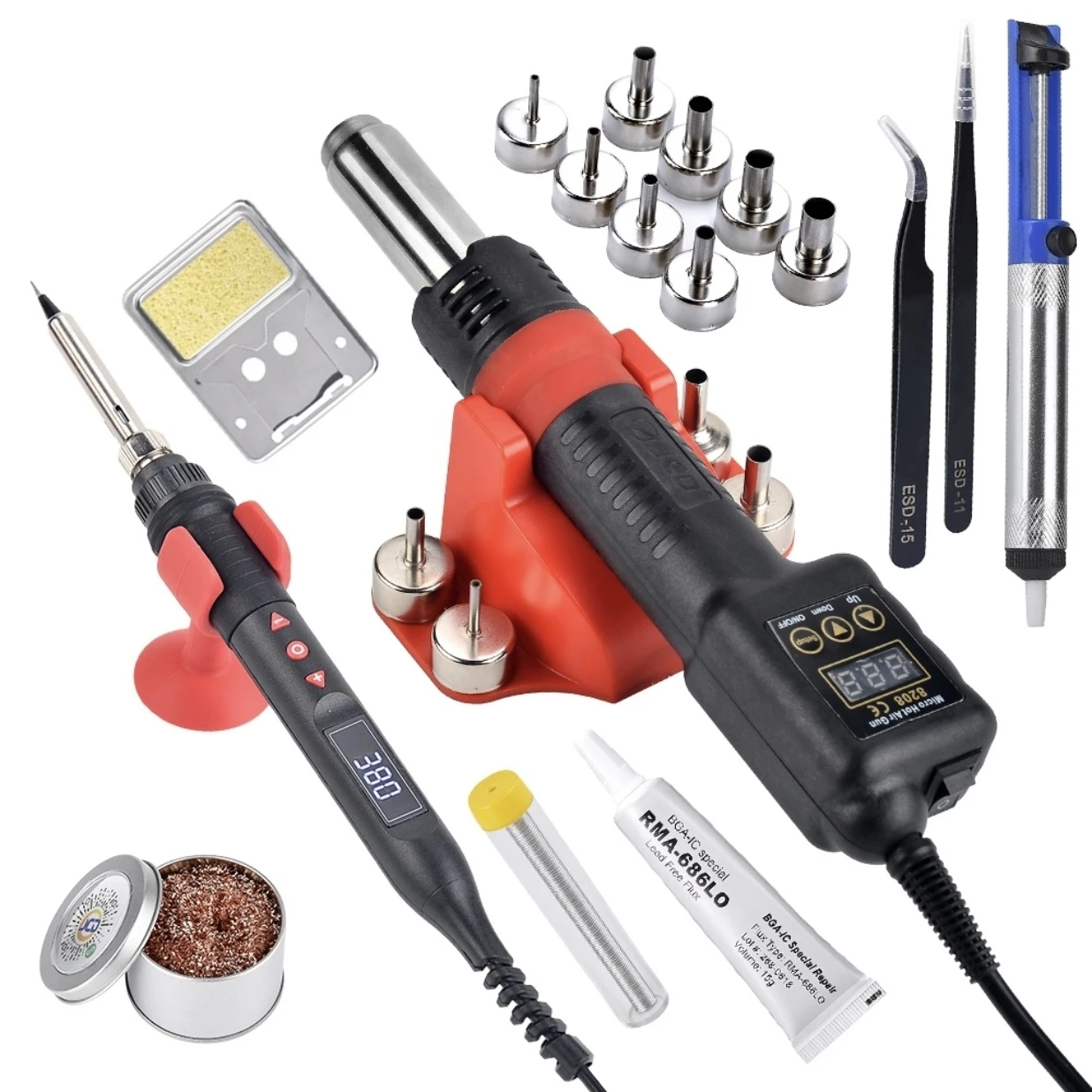 

JCD Hot Air Gun 8208 Micro Rework Soldering Station LCD Digital Hair Dryer For Soldering 220V 750W Heat Gun Welding Repair Tools