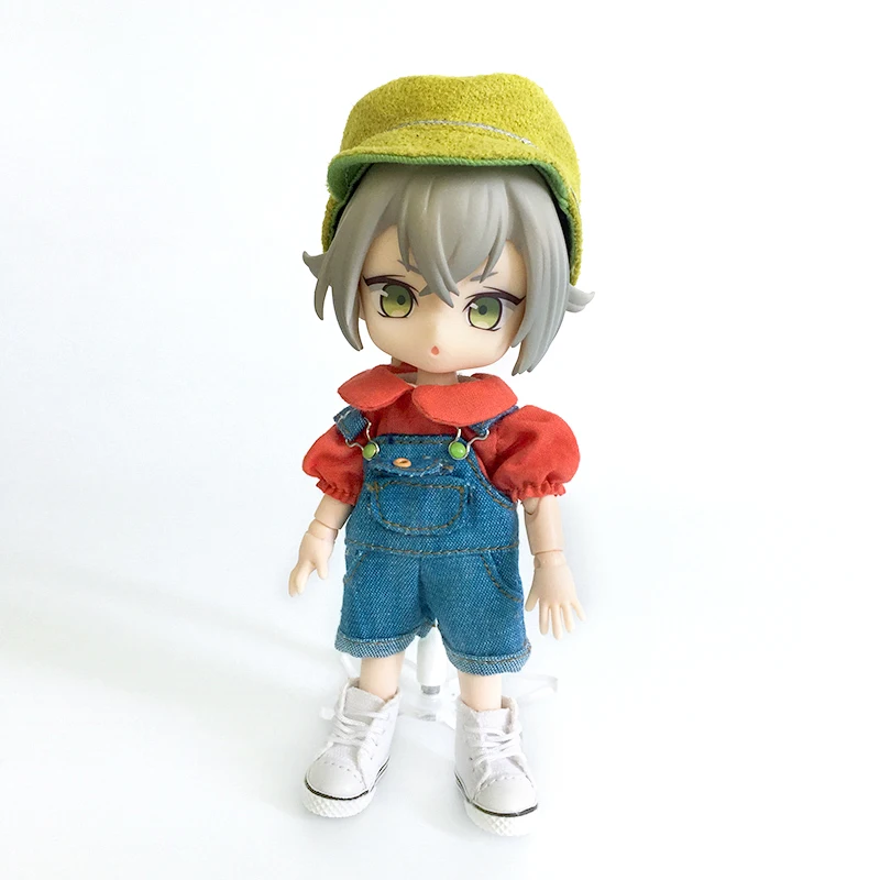 Ob11 Doll Clothes Doll puff-sleeved shirt Doll Denim Strap Pants For Nendoroids, Gsc, Ymy Body, Ufdoll, Obitsu11, 1/12bjd Doll view 6