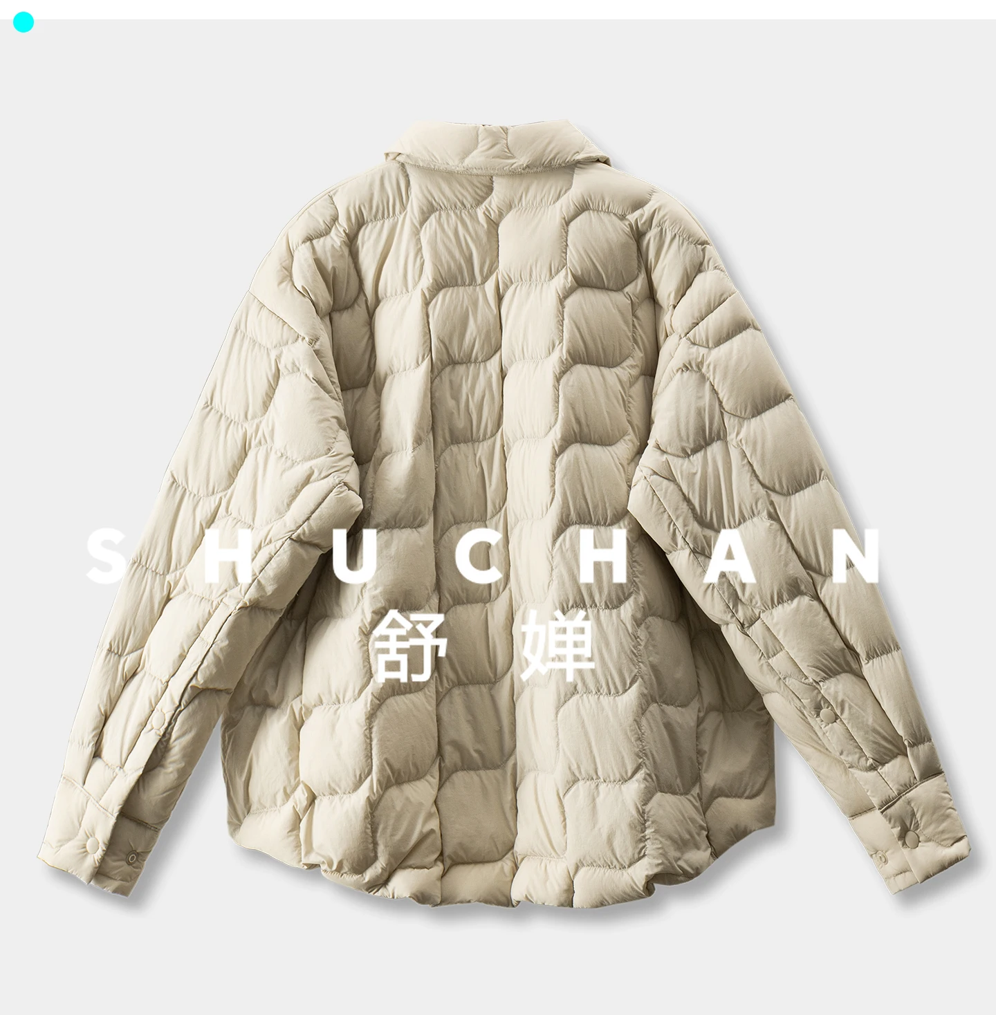 رقيقة خفيفة ودافئة بدون وزن، موجة فرنسية المعين مبطن 90 قميص مخملي بياقة أسفل سترة نسائية 39I7 #4