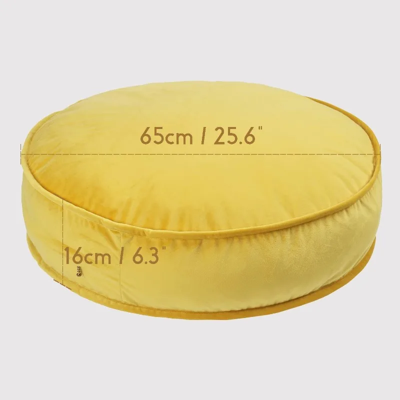 Floor Pillows Round Chair Cushion Couch Throw Pillow Soft Pouf Seat Mattress Bean Bag for Reading Nook Play Room