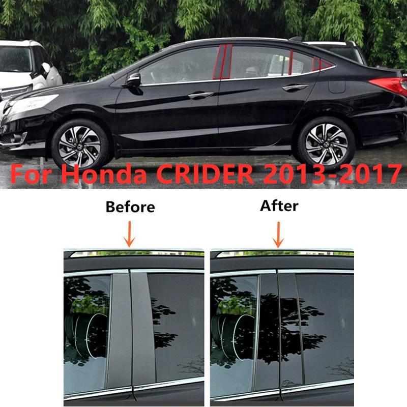 

Car Exterior Door Window Pillar Posts Piano Cover Trim Decor For Honda CRIDER 2013 2014 2015 2016 2017