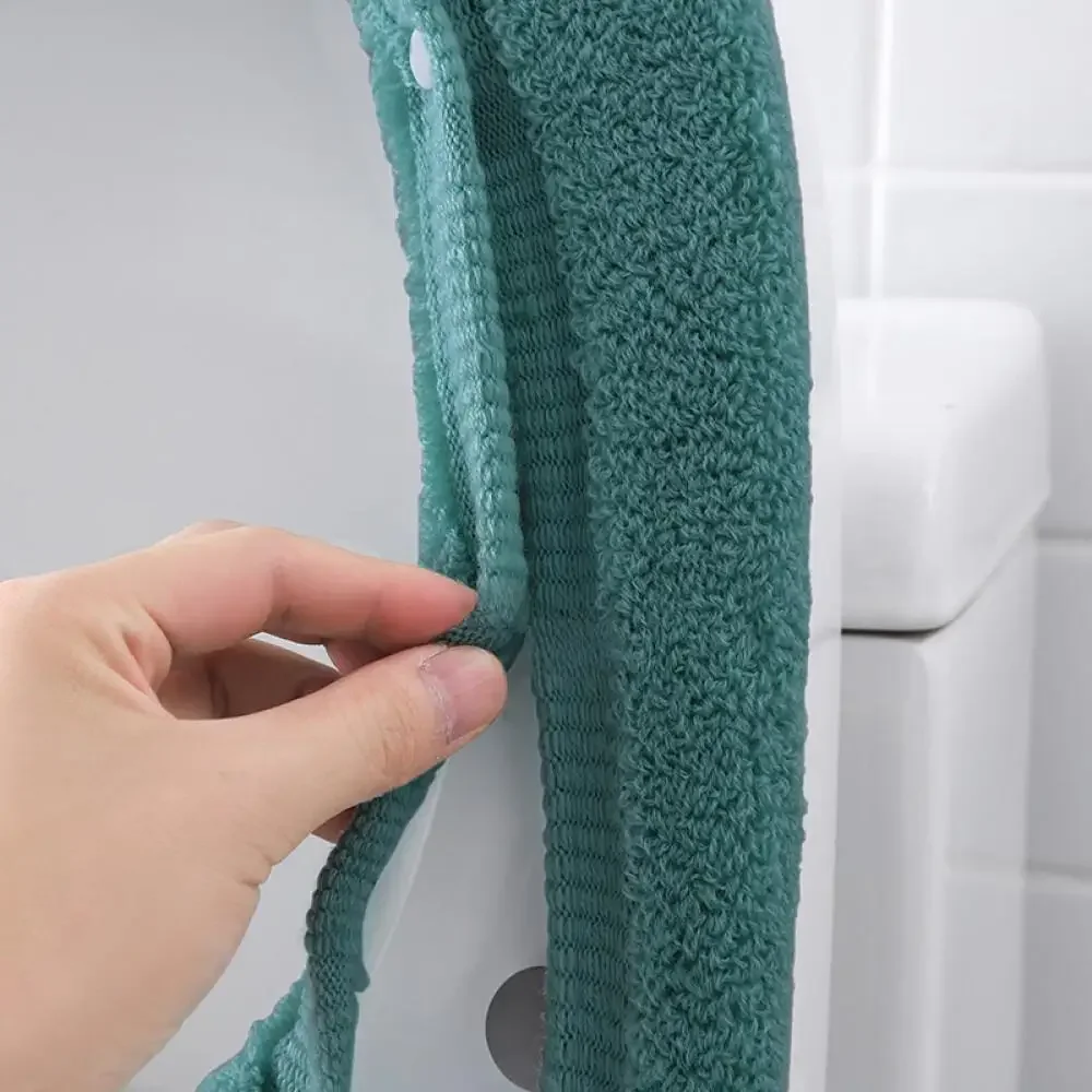 Cuscino del sedile del water spesso coperchio del bagno rinforzato grande Pad universale chiusura a scatto copriwater accessorio per la casa vendita