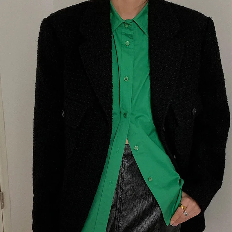 Langarm Shirts Frauen Herbst Neue Feste Gemütliche Stilvolle Alle-spiel Studenten drehen-unten Kragen Koreanischen Stil Weibliche elegante Camisas