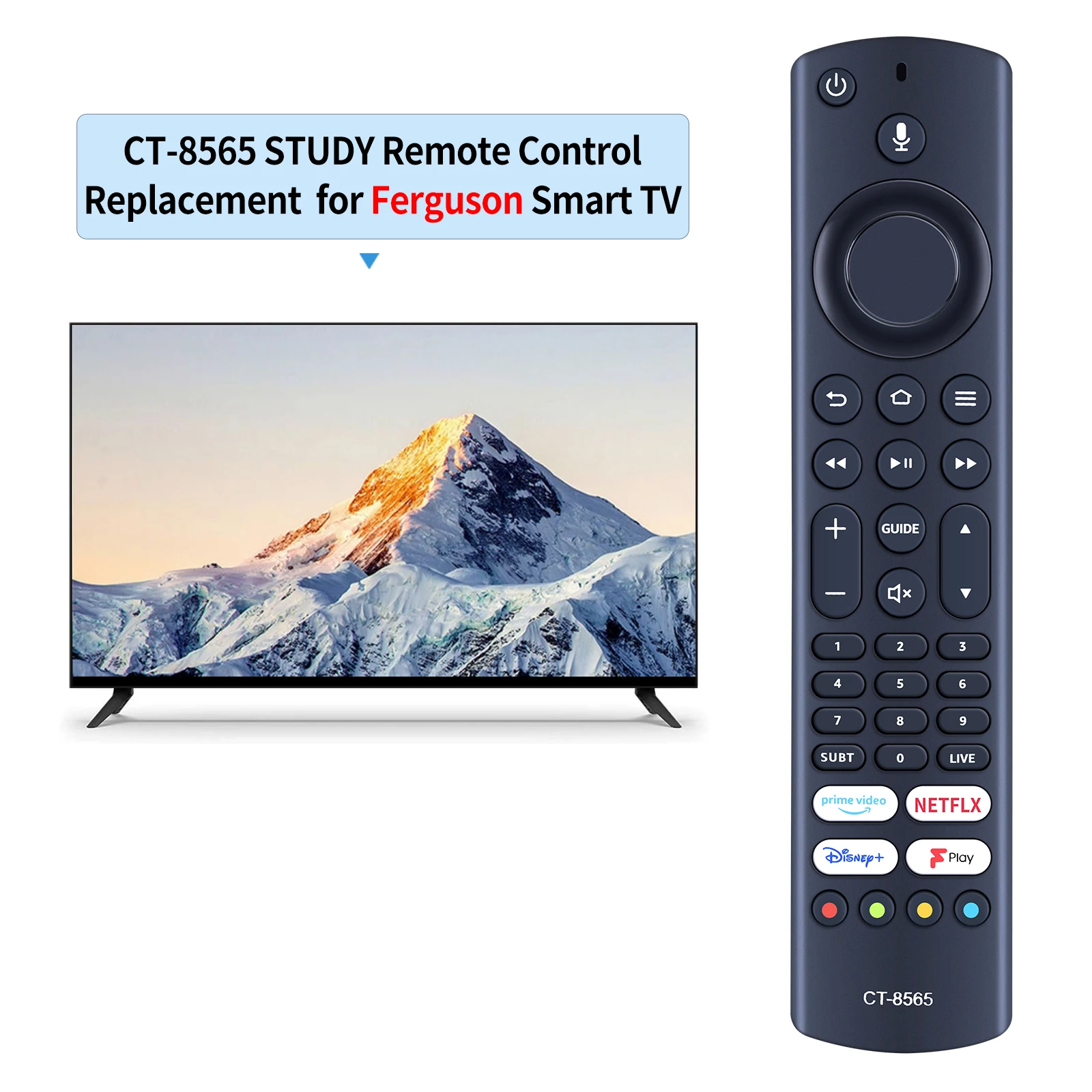 New Replaced Remote Control Fit For TOSHIBA CT-8565 UF3D Ferguson F4320AFR and JVC RM-C3255 and Xiaomi tv f2 without voice