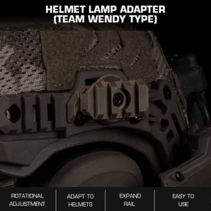 

Helmet tactical light adapter (TEAM WENDY model), capable of multi angle rotation, suitable for various outdoor games