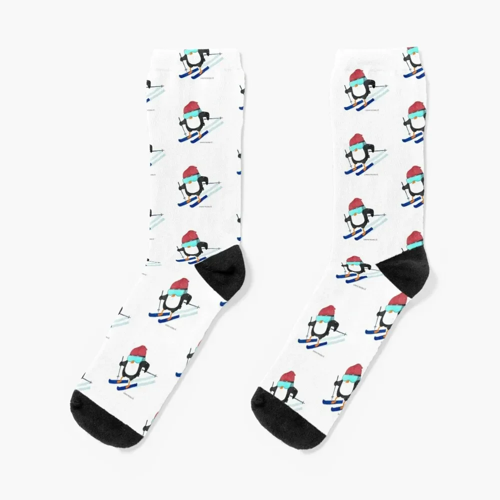 

Skiing Penguin Socks Children's halloween essential Christmas Socks Male Women's