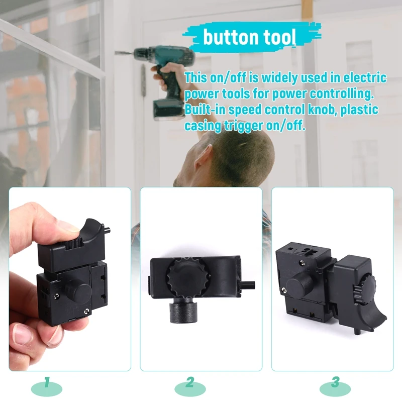 1PCS FA2-6/1BEK 250V 6A 5E4 Lock On Power Tool Electric Drill Trigger Switch Electric Tool Fittings Switch