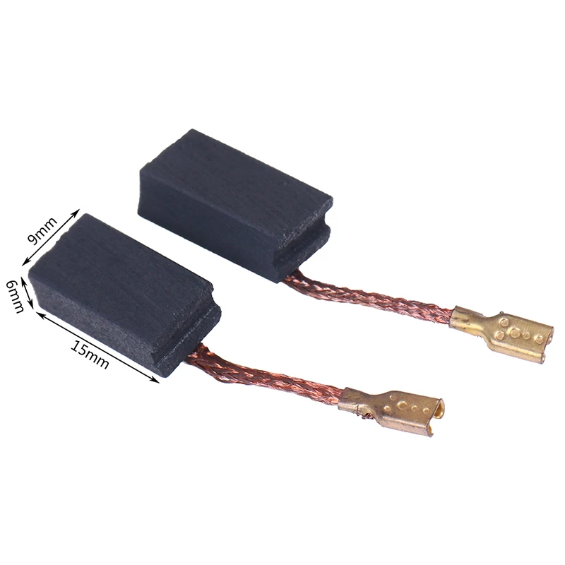 하이 퀄리티 카본 브러시 교체 예비 부품, 앵글 연마기, 6x9x15mm, 로트당 2 개