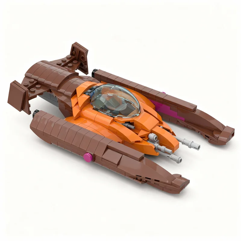 

NEW 391PCS MOC Space Battle 6 Interceptor Playscale Model Technology DIY Assembly Building Blocks Display Birthday Gift Decor