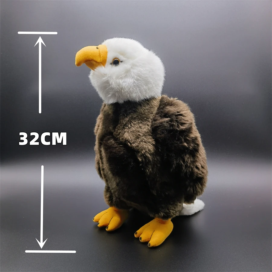 Bald Eagle High Fidelity Anime Cute Plushie Raptor Falcon Plush Toys Lifelike Animals Simulation Stuffed Doll Kawai Toy Gifts