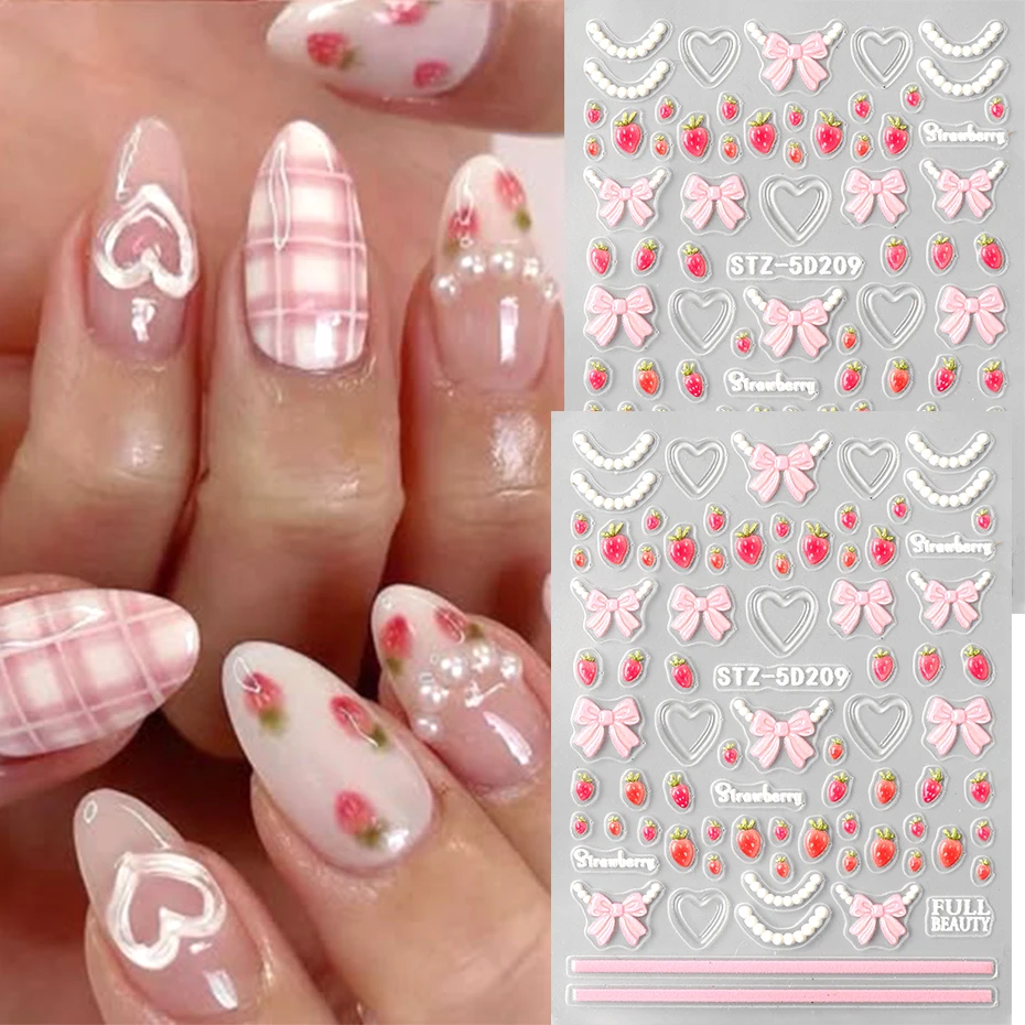 2 шт. наклейки для ногтей с кл – обзор и цена Nail Art Strawberry