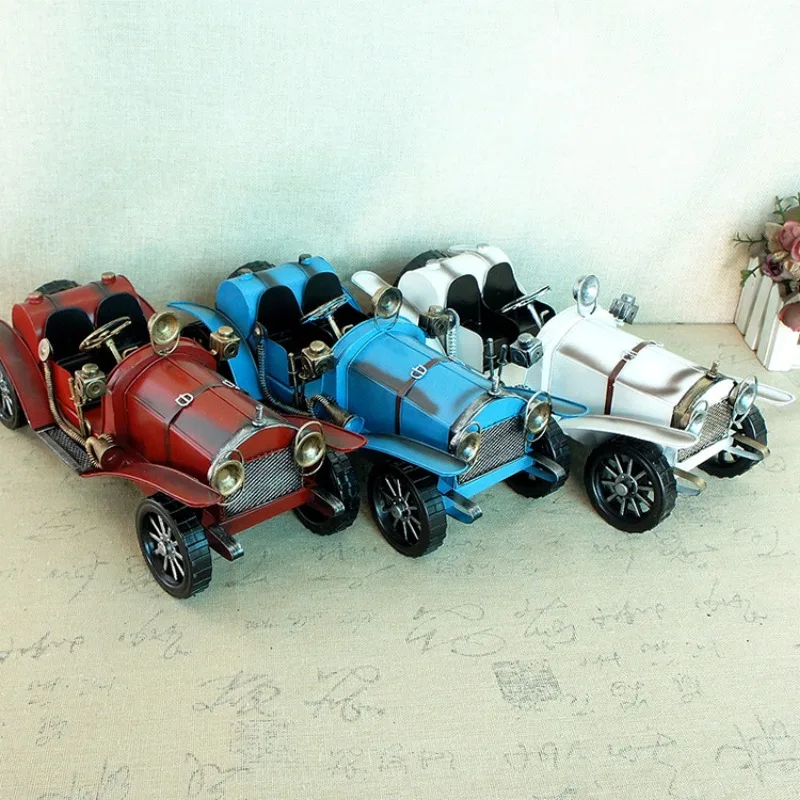 Antique Vintage Car Models Bar and Cafe Decorations Nostalgic Iron Craftsmanship Kawaii Accessories Home Decoration Accessories