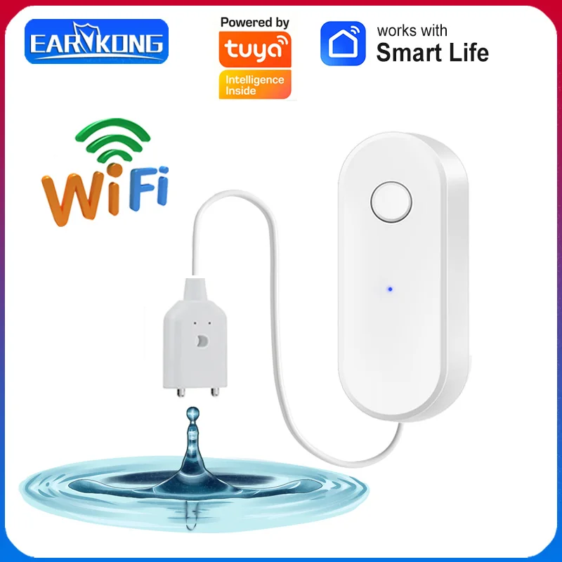Tuya WiFi Smart Water Leak Sensor Liquid Leakage Alarm Overflow Level Detector Flood Protection SmartLife APP