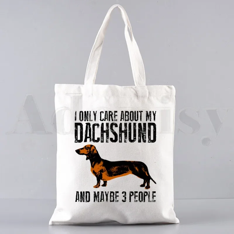 Anatomy Life Is Better With A Dachshund Funny Handbags Shoulder Bags Casual Shopping Girls Handbag Women Elegant Canvas Bag