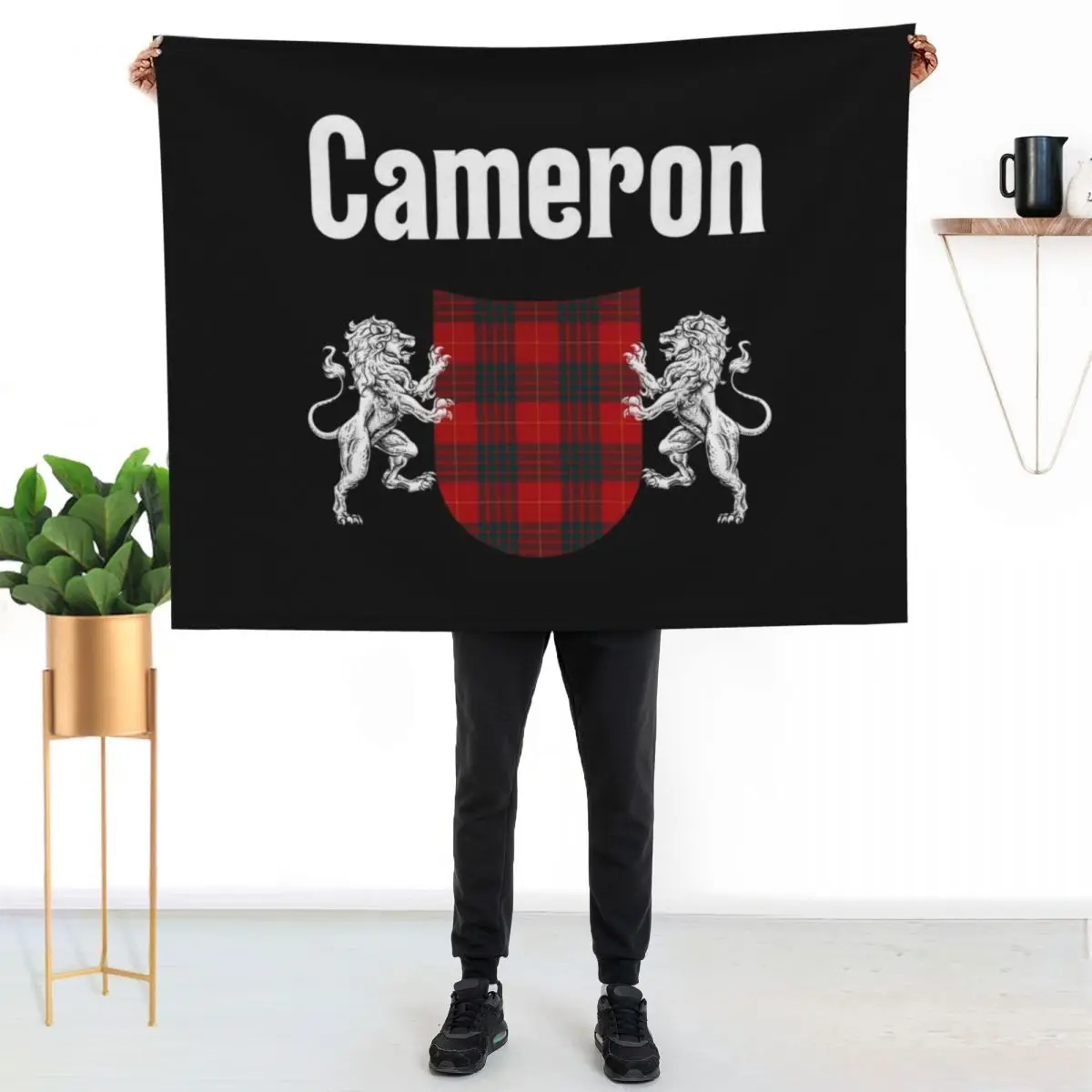 Cameron Clan Scottish Name Coat Of Arms Tartan Throw Blanket Kid'S Warm Luxury Throw Bed Decorative Beds for sofa Blankets
