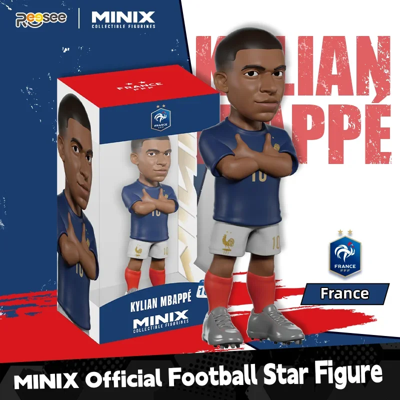 12cm France No.10 Kylian Mbappé Figure MINIX Soccer Forward Action Toy Official Merchandise Football Souvenir for Boys & Girls
