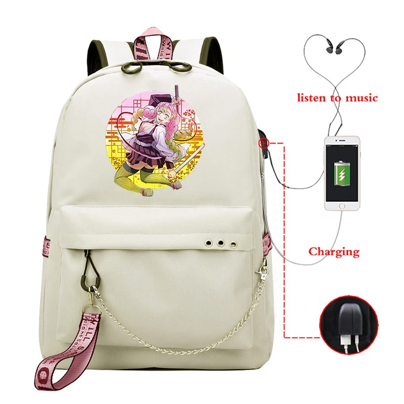 Dämon Slayer Anime Hohe Qualität Rucksäcke Große Kapazität Usb Tasche Dämon Slayer Maga Druck Schule Rucksack für College Student