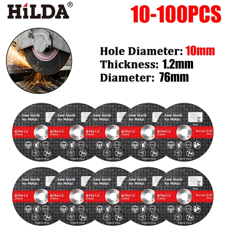 10-100pcs Metal Cutting Discs 76mm Cutting Discs Cut Off Wheels Flap Sanding Grinding Disc Electric Angle Grinder Accessories