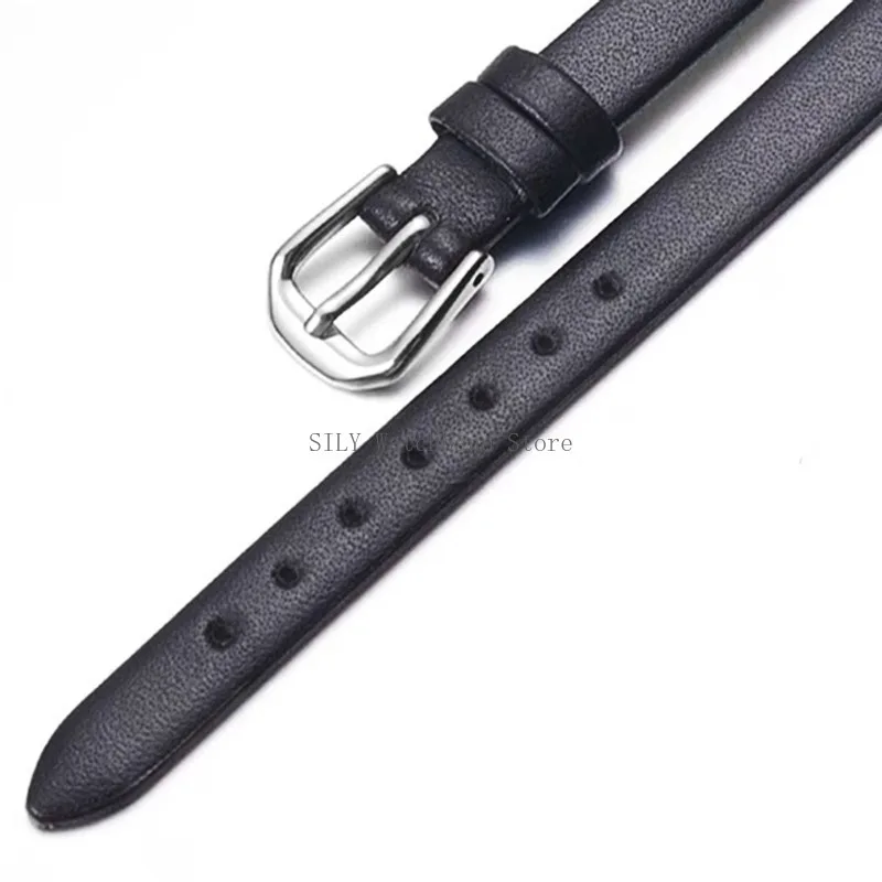Slim Cowhide Plain Bracelet Universal Thin Leather Watchbands Men Women Soft Leather Strap Wristband 6/8/10/12/13/14mm 15mm 16mm image 4