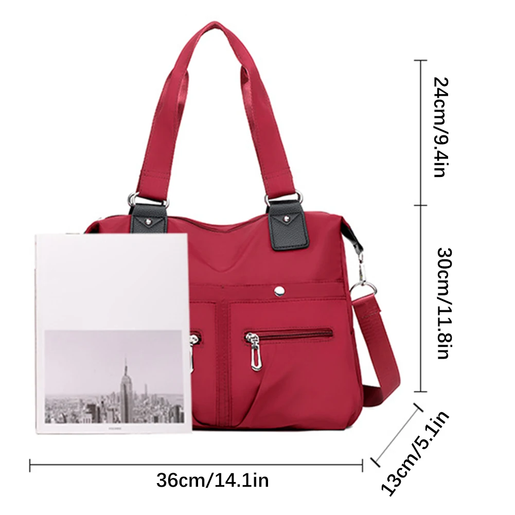 امرأة خمر حقيبة يد عادية Crossbody حقيبة كتف نايلون مقاوم للماء حقيبة ساع للسيدات حقيبة قطري محافظ السفر #5