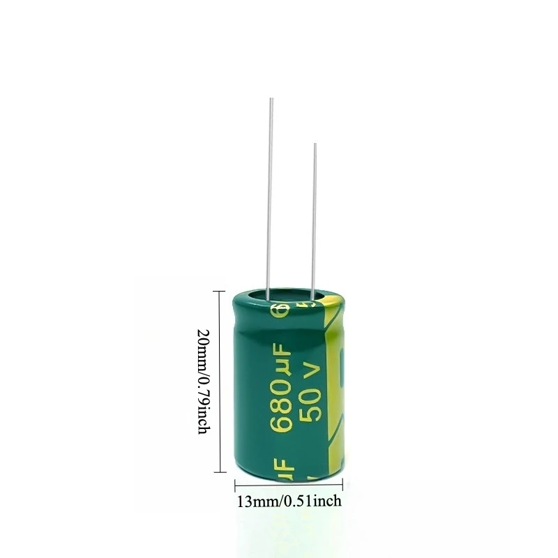 40pcs 50V 680uF Electrolytic Capacitor High Frequency Low ESR Long Life 13x20mm for Power Supply