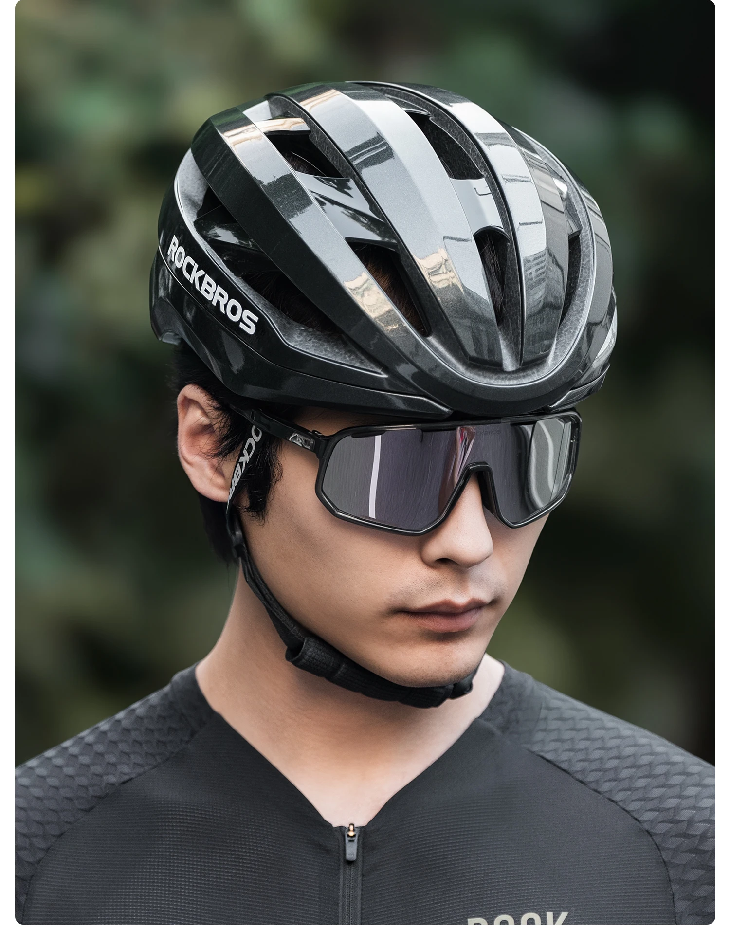ROCKBROS Fahrradhelm ultraleicht atmungsaktiv hochfester Kopfschutz Sicherheitshelm Kopfbedeckung mit Schnellverschluss und magnetischer Schnalle – Detail 23