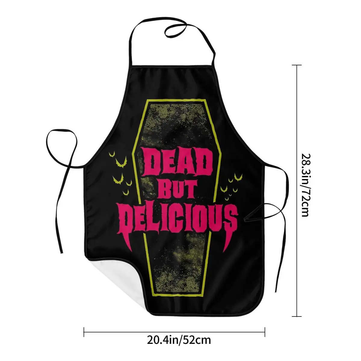 Dead But Delicious - Funny Goth Vampire Quote Apron Chef Cooking Tablier Sleeveless Bib Kitchen Cleaning Pinafore for Women Men