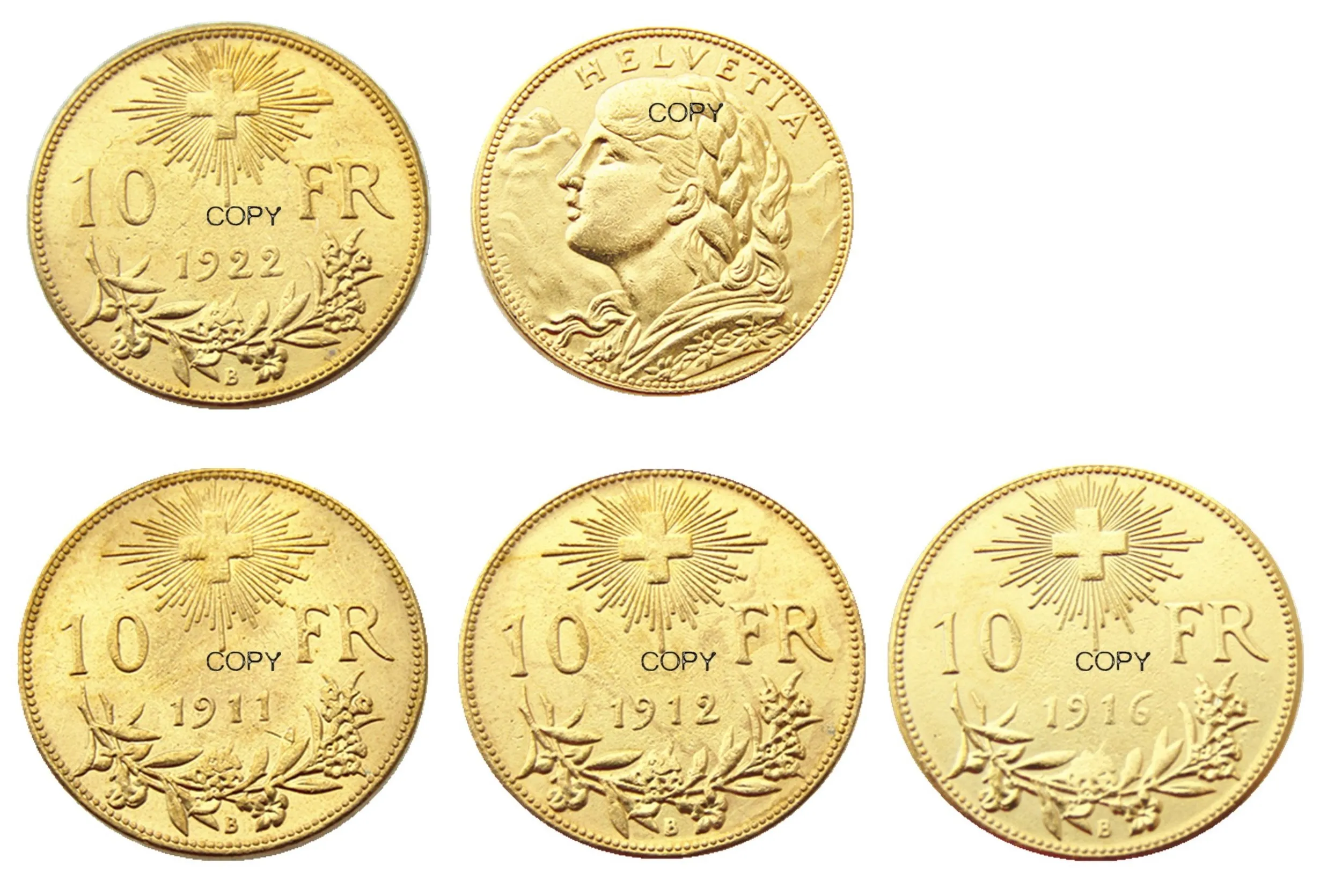 سويسرا 5Frs 1922-1954 5 قطعة تواريخ نسخة الإبداعية عملة