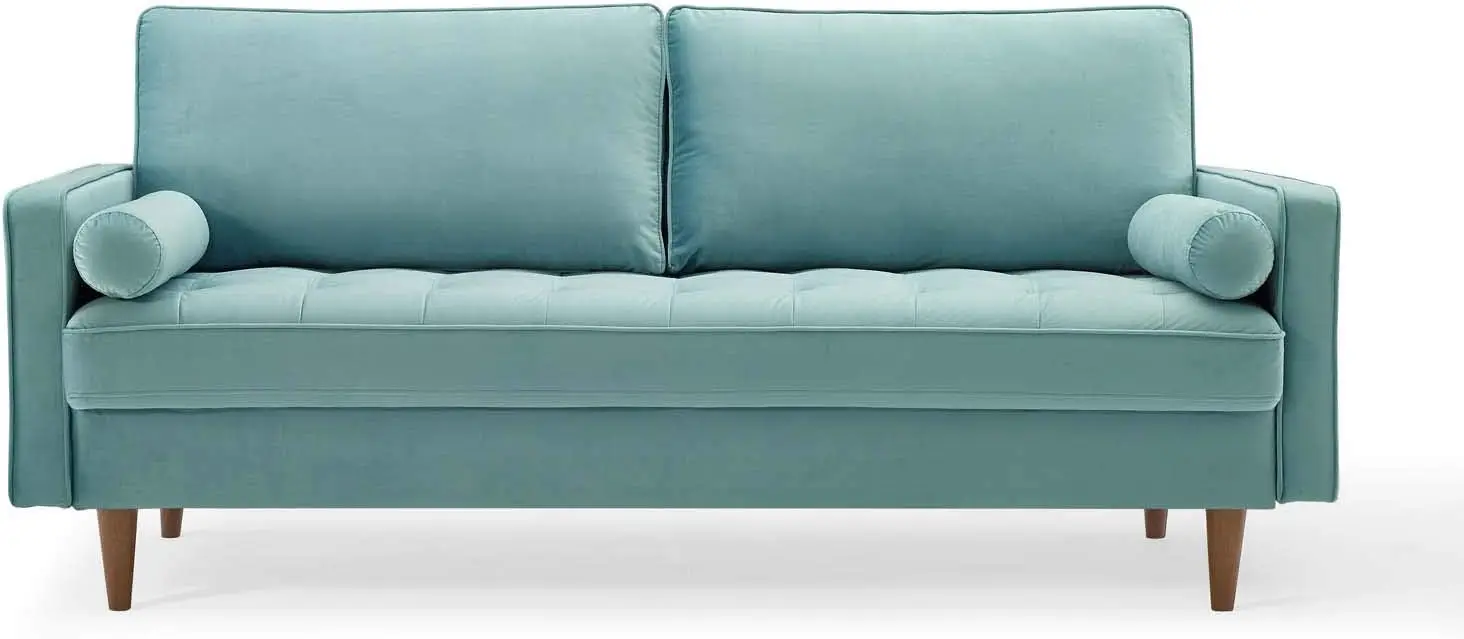 Eei-3764-Min Valour Performance Velvet Sofa, Mint