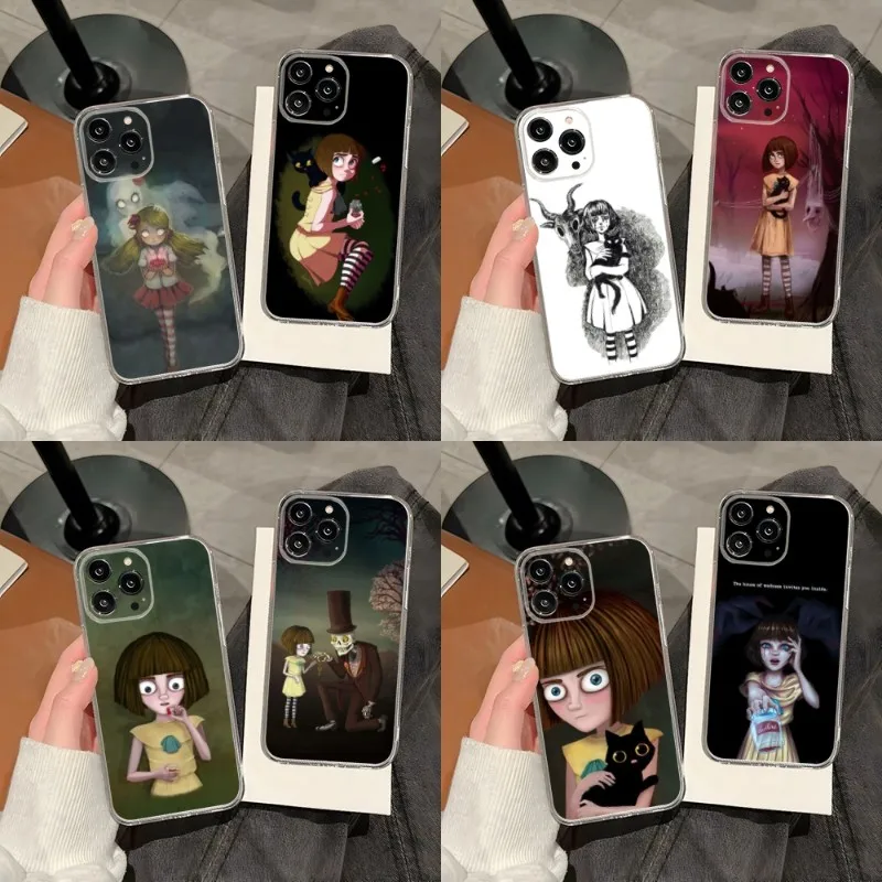 Etui na telefon Game Fran Bow dla Iphone 15 14 Pro 13 Mini 11 12 Max Xr X Xs 7 8 Plus 6 przezroczysta silikonowa osłona