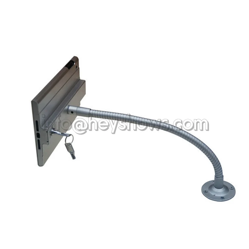 Wall Mounted Anti-Theft Lock Bracket for iPad Mini 1 2 3 4 Flexible Desktop Tablet Security Stand Display Case Holder