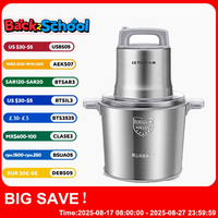 6L Electric Meat Grinder Multifunctional Commercial Household Stainless Steel Mincer Two-Gear Adjustment Kitchen Cutter Mixer