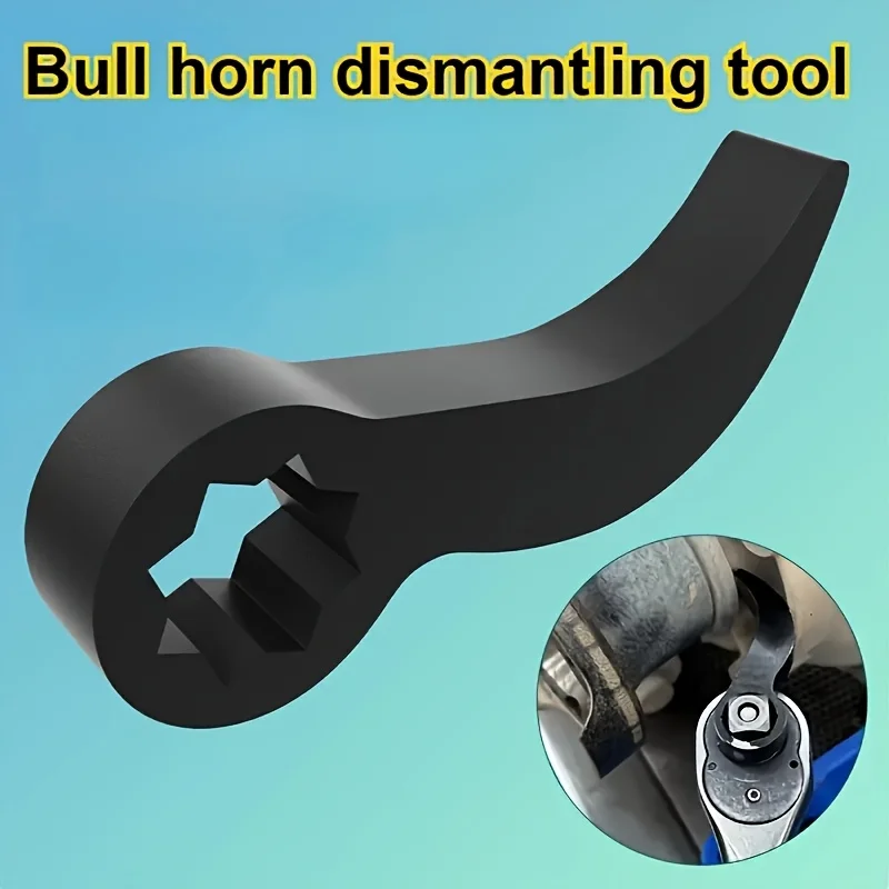 

Angle Type Half Axle Disassembly Tool Drive Pry bar Adapter used for Open-end Wrenches Disassembling Axles Repair Tool Anti-Slip