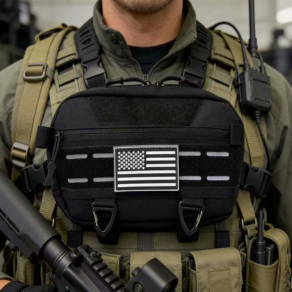 Tactical Chest Bag - Men's Camouflage Multi-Functional Outdoor Cycling Front-Mounted Backpack Shoulder Bag