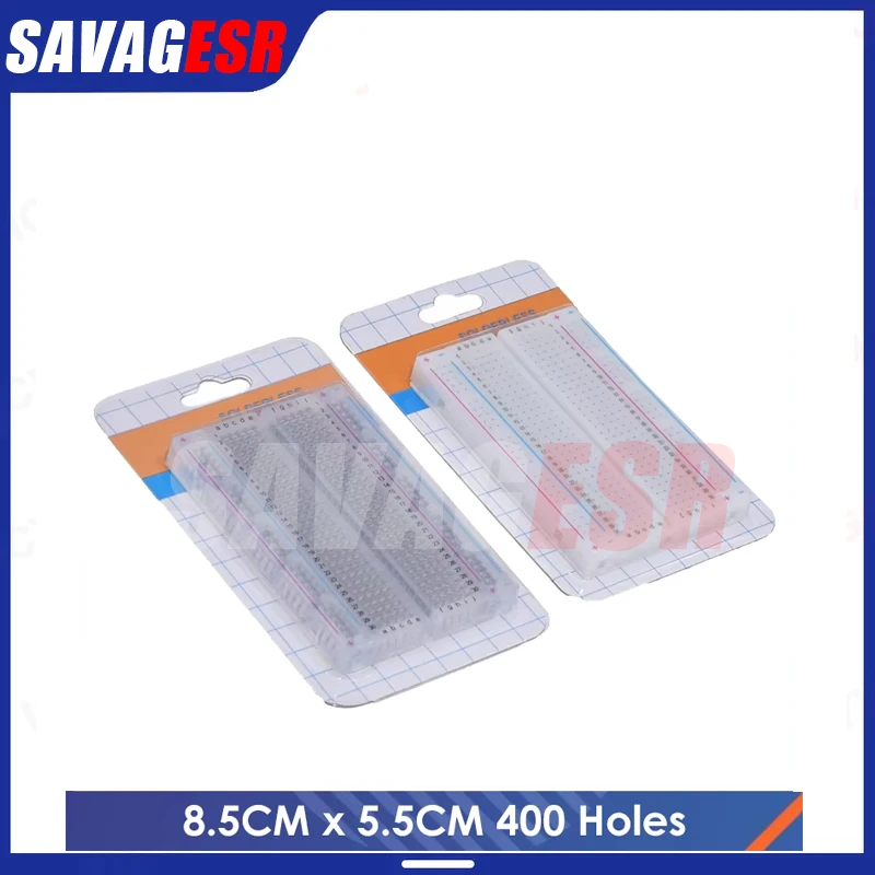 400 holes Mini bread board/breadboard 8.5cm x 5.5cm 400 holes Transparent/White DIY Electronic experimental Universal PCB