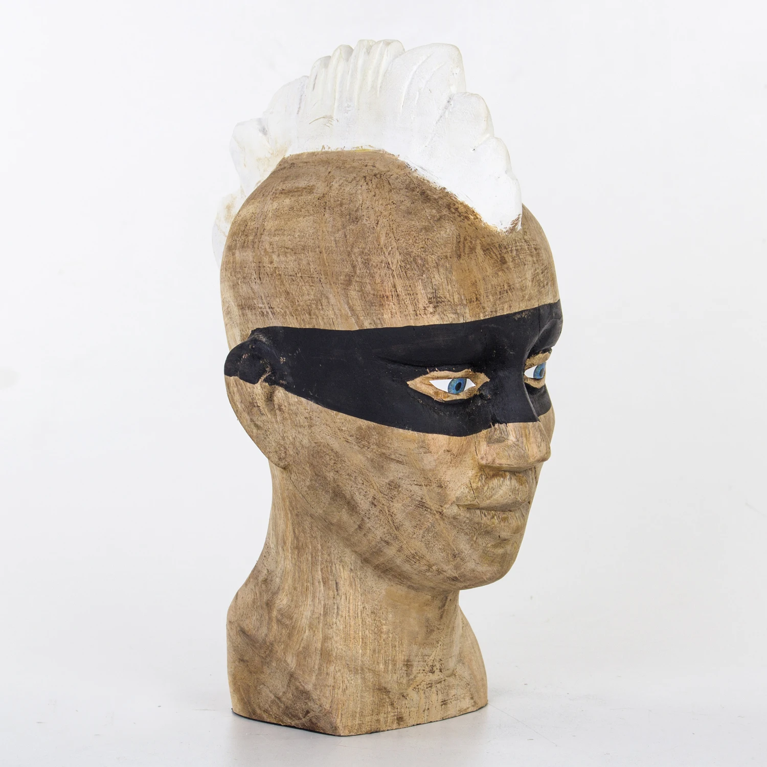 Euro Flora decorative wood masked bust 14x23x35 Cm