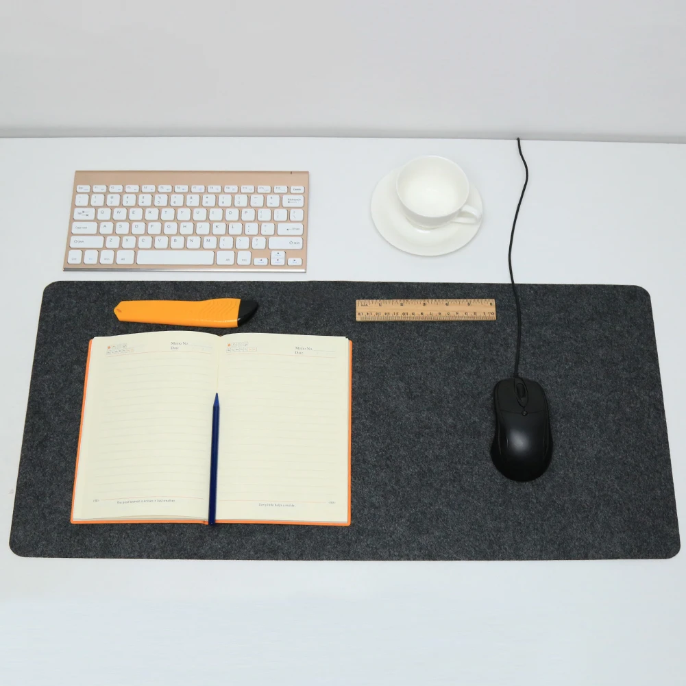 Office Computer Desk Mat Modern Table Mouse Pad Wool Felt Laptop Desk Mat