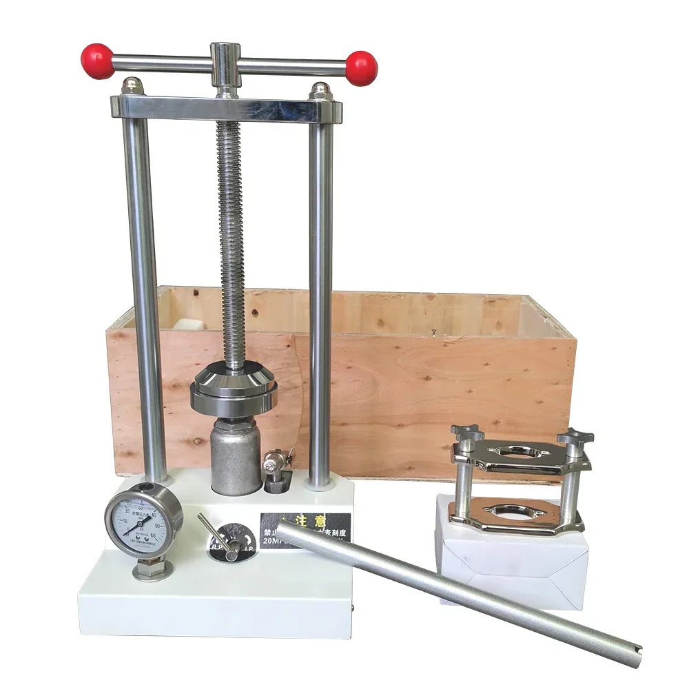 

Dental Lab Equipment Flask Compress Pressure Gauge Indication Hydraulic Bench Press Machine with Reline Jig