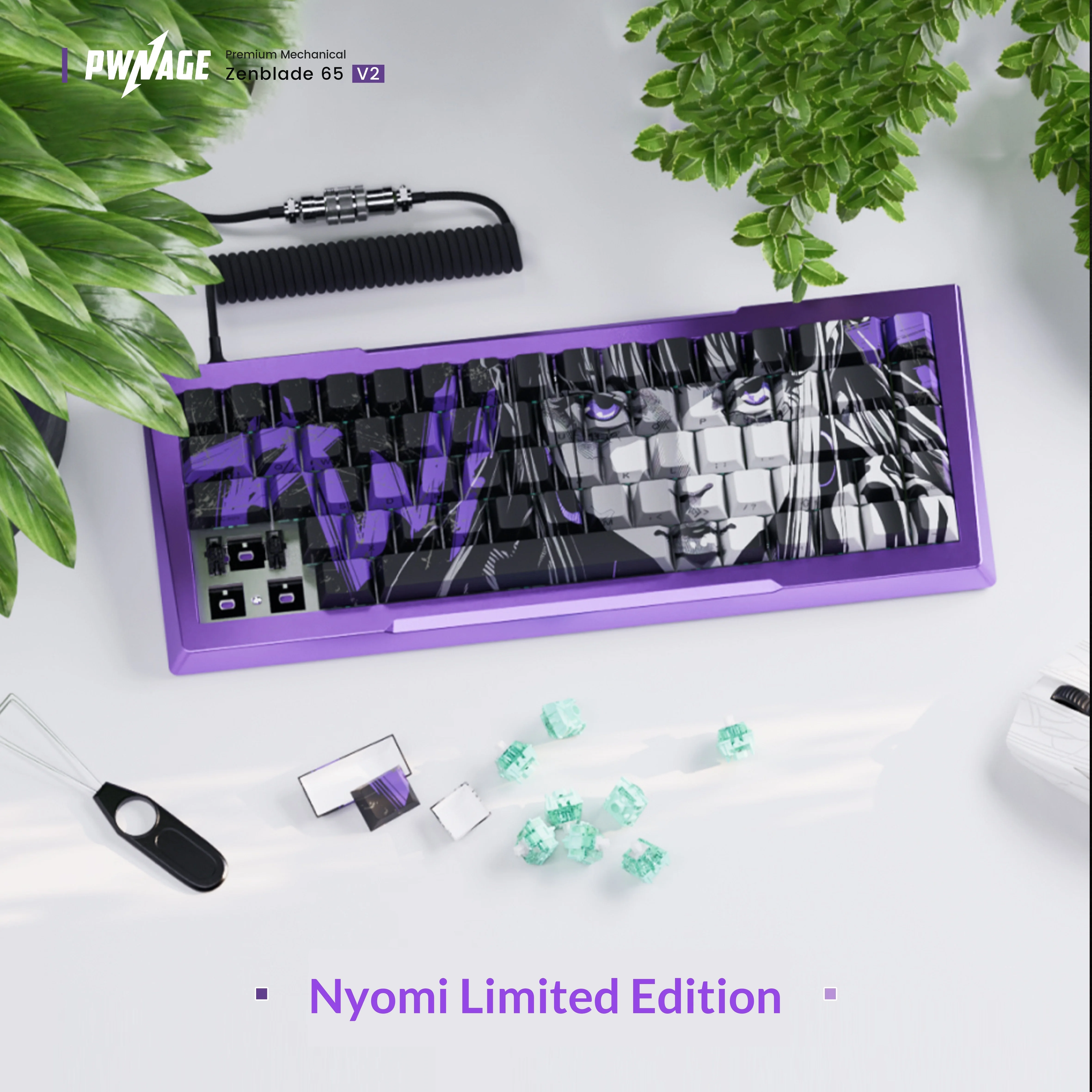 Pwnage Zenblade Magnetic Switch Keyboard 8khz Aluminum Rt0.01 Nyomi Hall Effect Magnetic Switch Pbt Keycap Fps Game Accessories
